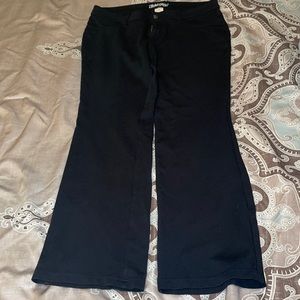Faded glory cotton black trousers size 14 Average